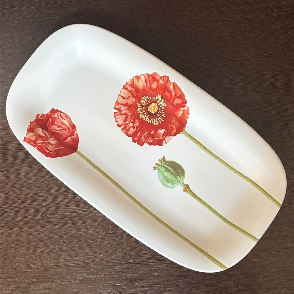 Villeroy & Boch Flora Summerfield Platter, Poppy Flowers